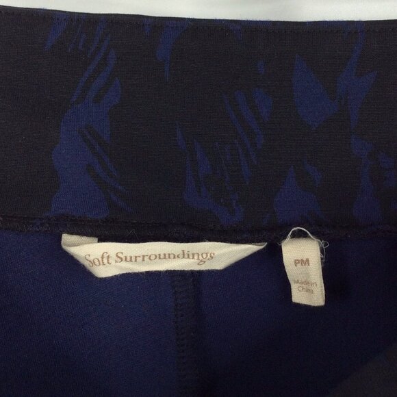 Soft Surroundings Ponte Pull On Pants Womens PM Black Blue Purple Ankle Cropped - Picture 6 of 7